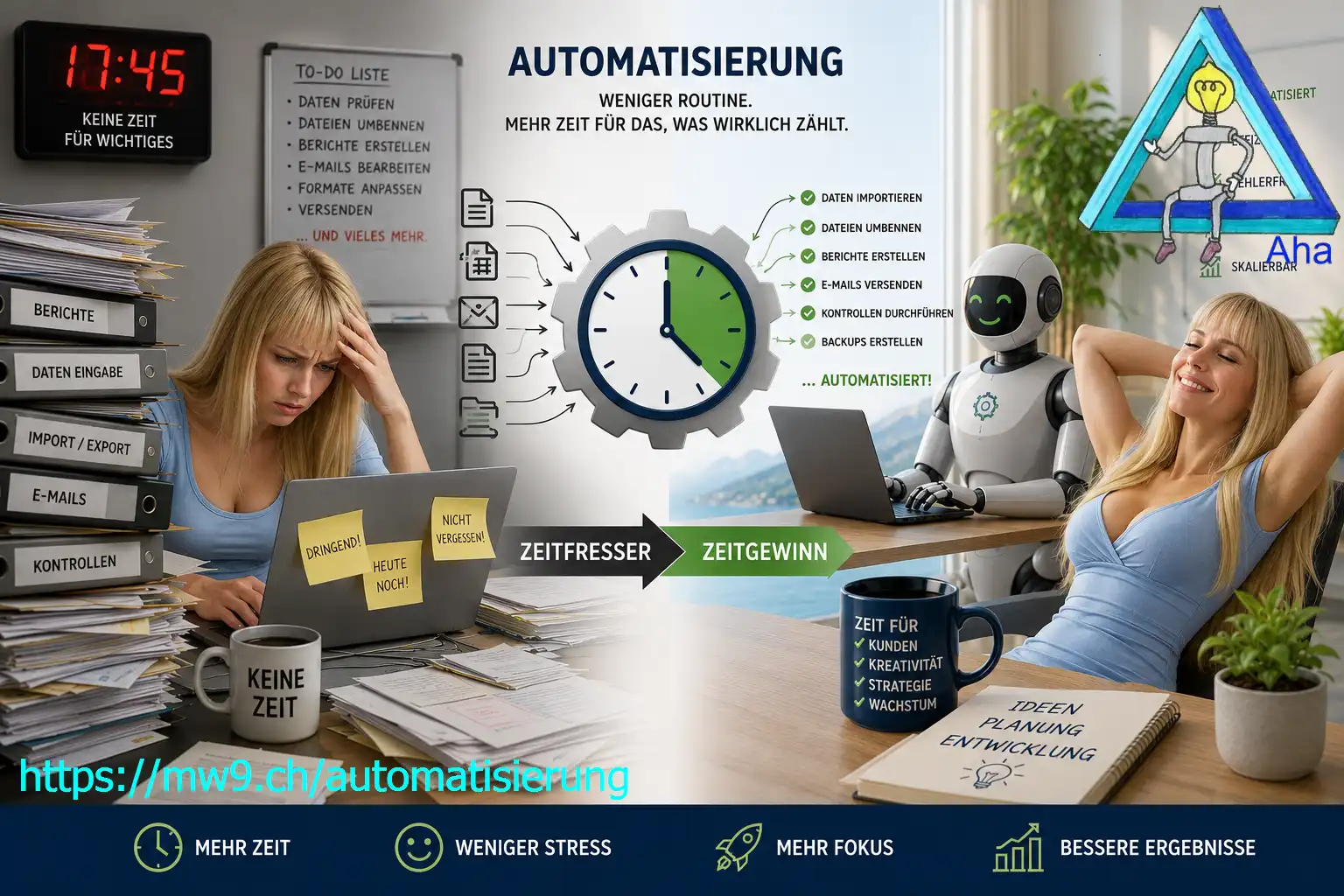 Zeitgewinn duch Automatisierung.