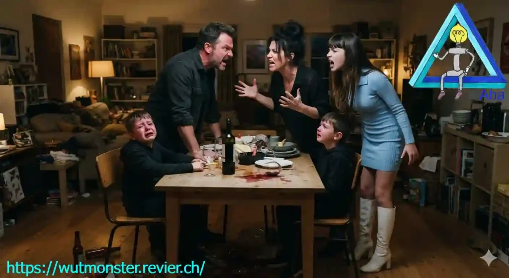 Wut in der Familie. Das Wutmonster muss bekämpft werden.